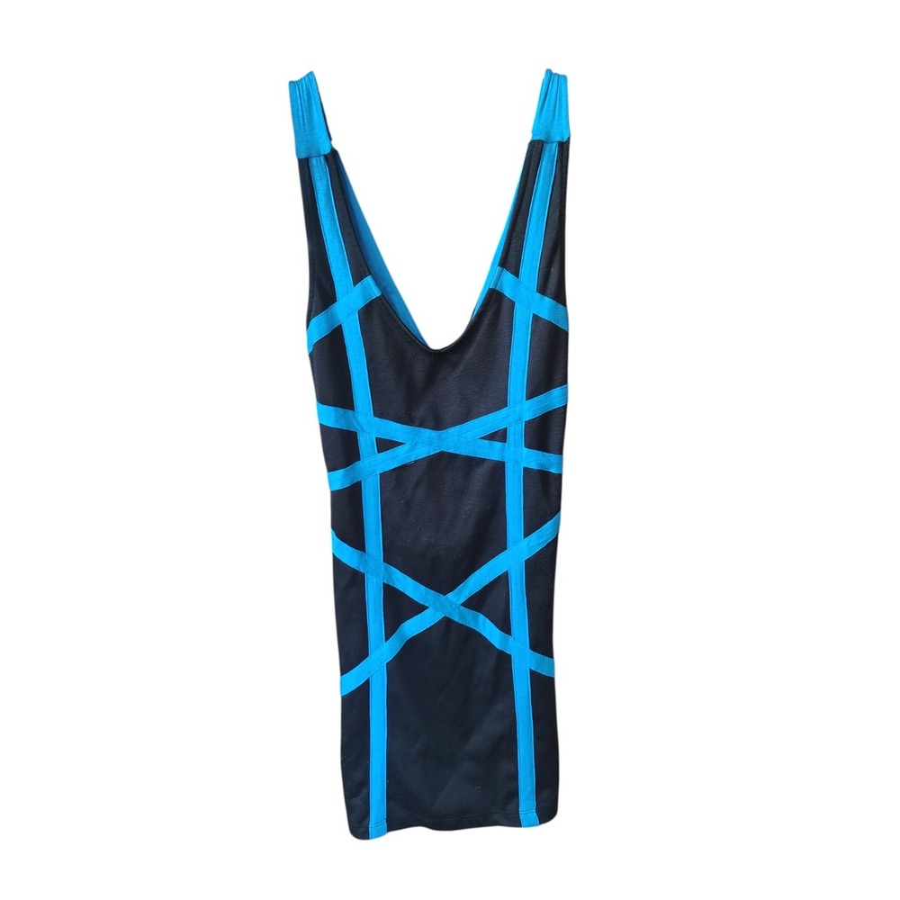 Y2K mini color block dress large
